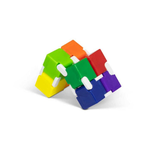 HGL Fidget Neon Infinity Cube - Colourful Puzzle Toy for Kids Ages 3+ - Educational & Fun Brain Teaser