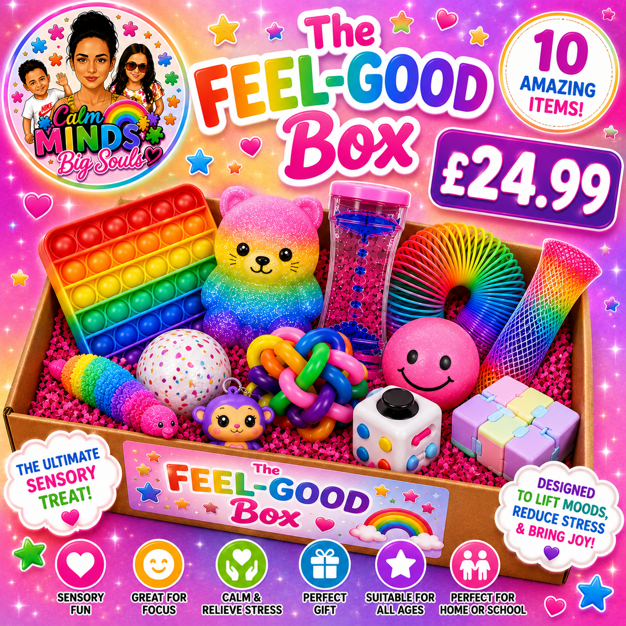 😊 The Feel-Good Box - 10 Sensory Items