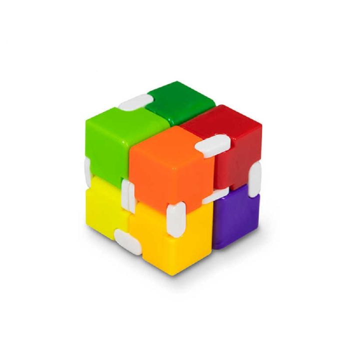 HGL Fidget Neon Infinity Cube - Colourful Puzzle Toy for Kids Ages 3+ - Educational & Fun Brain Teaser