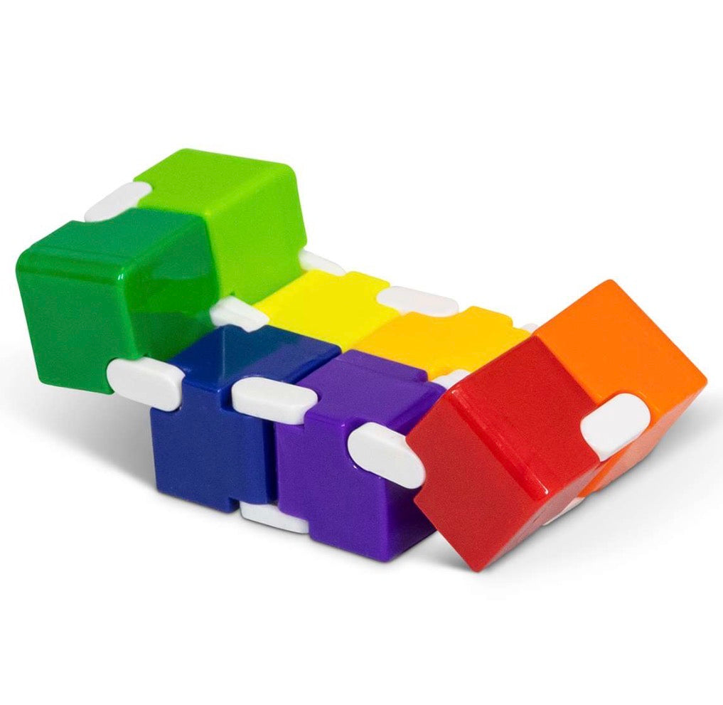 HGL Fidget Neon Infinity Cube - Colourful Puzzle Toy for Kids Ages 3+ - Educational & Fun Brain Teaser