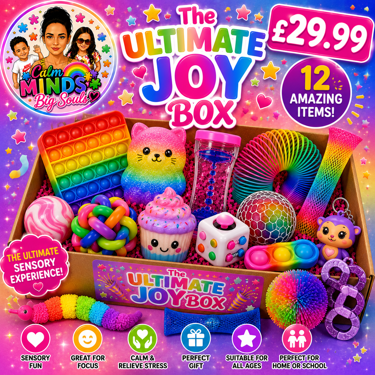 🎉 The Ultimate Joy Box - 12 Sensory Items