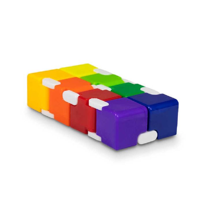 HGL Fidget Neon Infinity Cube - Colourful Puzzle Toy for Kids Ages 3+ - Educational & Fun Brain Teaser