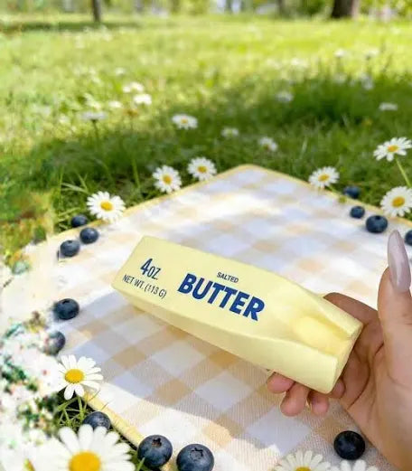 Butter Squishy 13cm Salted Butter Medium Slow Rising Squeezy Squishy Toy Super Soft for Ages 3+