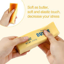 Butter Squishy 13cm Salted Butter Medium Slow Rising Squeezy Squishy Toy Super Soft for Ages 3+