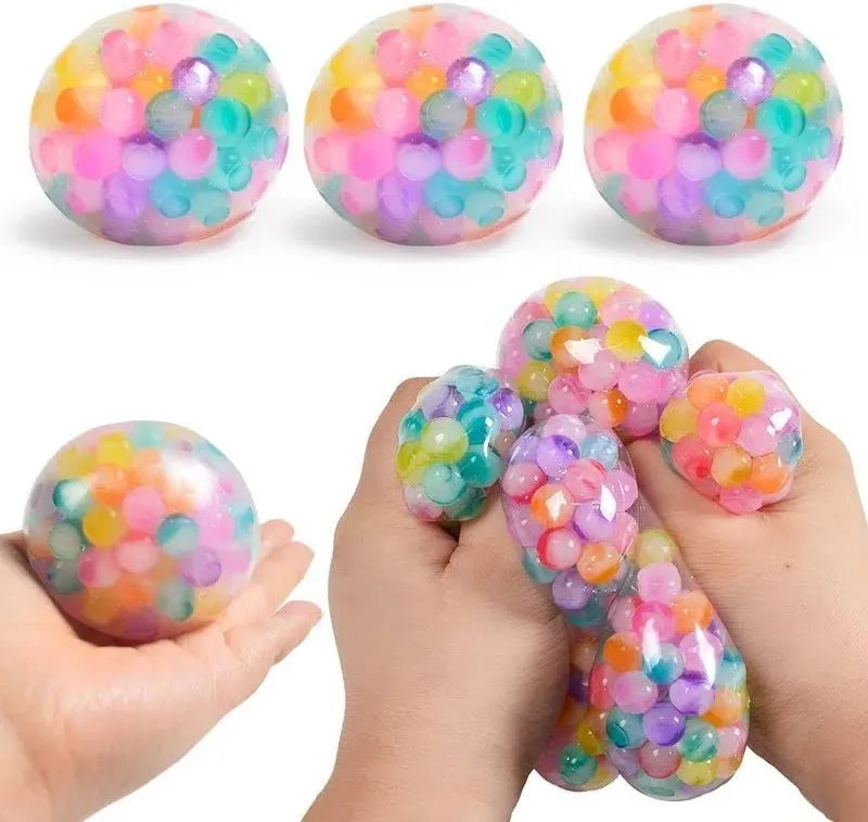 Squishy Bead Ball Pastel Beads 6.5cm - Soft and Fun Sensory Toy for Kids