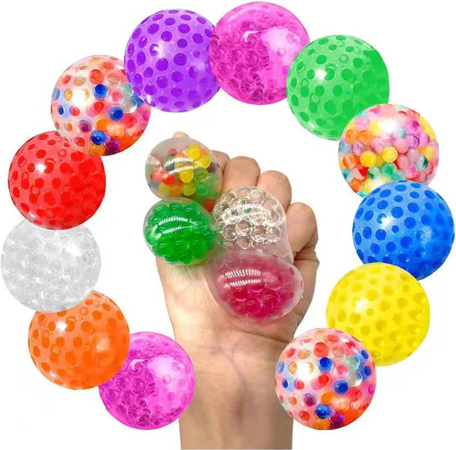 Squishy Bead Ball Pastel Beads 6.5cm - Soft and Fun Sensory Toy for Kids