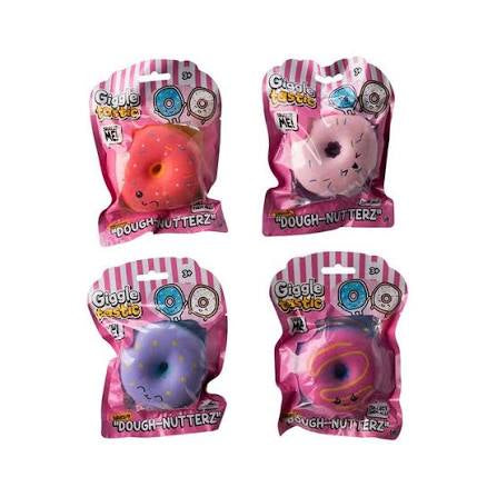 Giggle Tactics Dough-Nutterz - Fun Donut-shaped Stress Relievers in Assorted Colors and Flavors