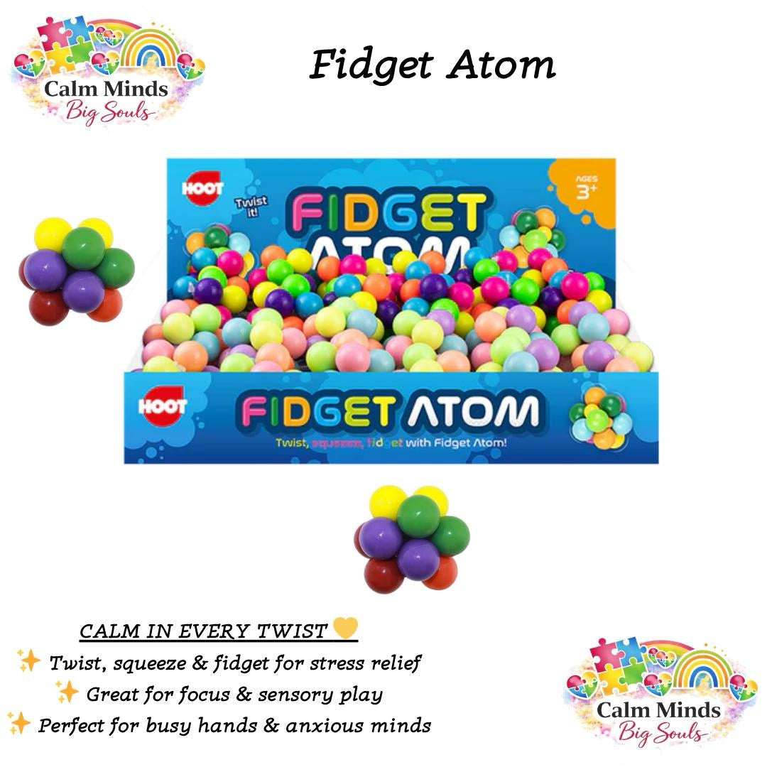 Rainbow Twist Fidget Atom – Sensory Stress Toy