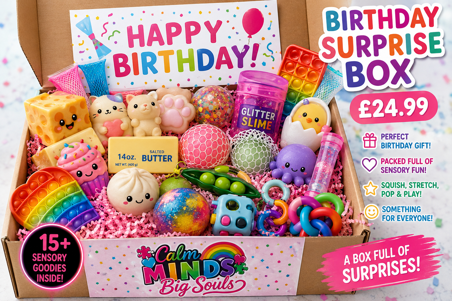 🎂 Birthday Surprise Box – 14 Amazing Items ✨
